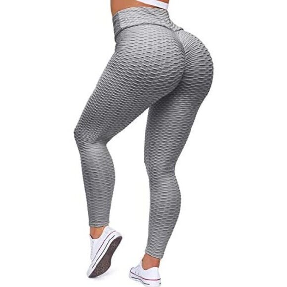 2-Pack High-Waisted Scrunch Butt Textured Ankle Leggings for Women's -S - Picture 2 of 7